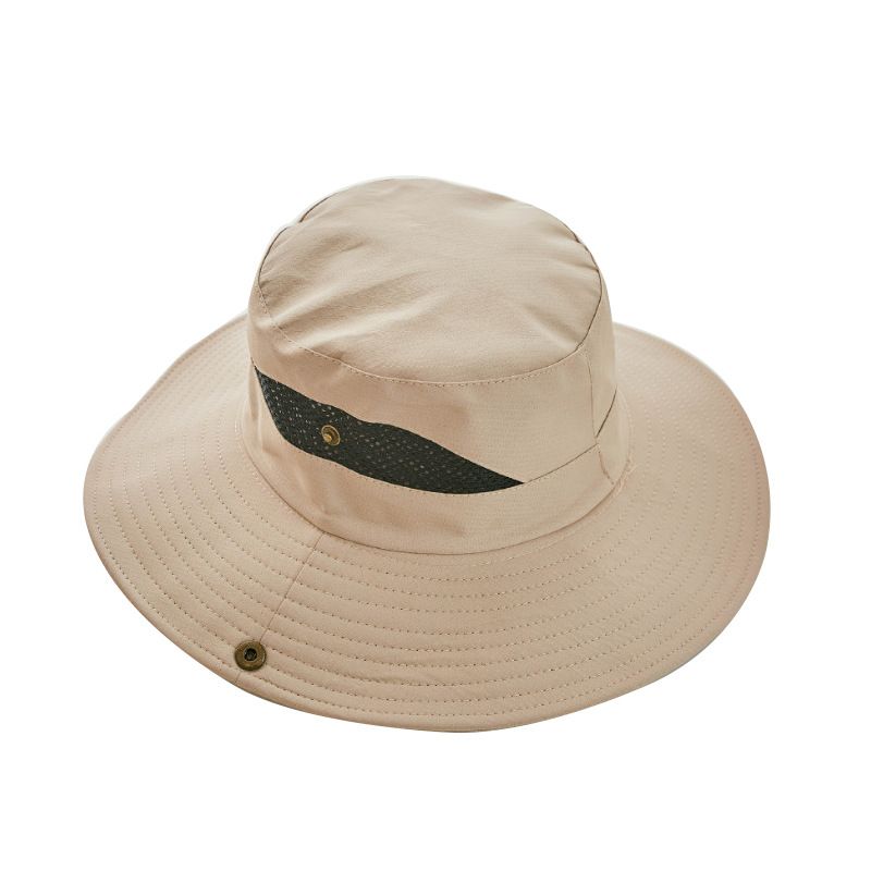Fashion Khaki Mesh Large Brim Bucket Hat