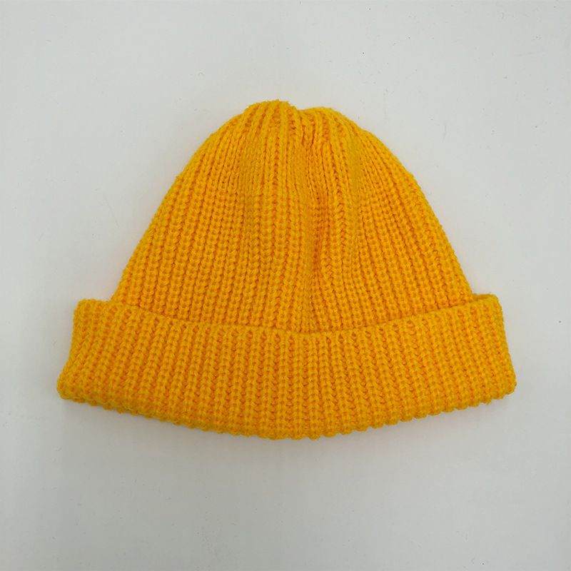 Fashion Ginger Yellow Geometric Knitted Beanie