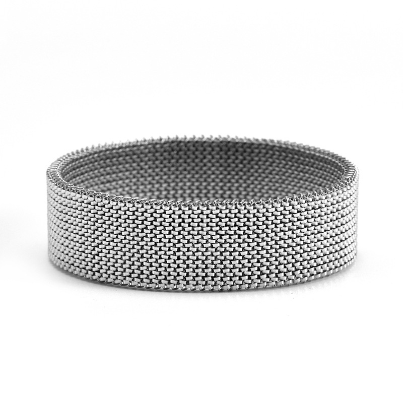 Fashion 18mm Bracelet Stainless Steel Elastic Mesh Bracelet