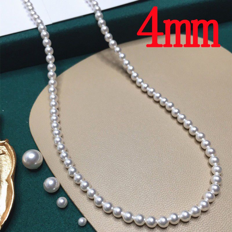 Fashion 4mm-shijia Pearl Necklace Pearl Bead Necklace