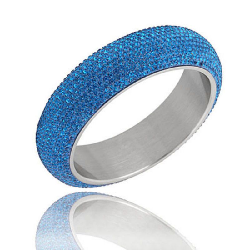 Fashion Capland Stainless Steel Diamond Round Bracelet