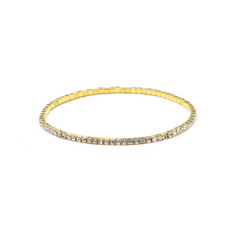 Fashion Golden White Diamond Geometric Diamond Round Bracelet
