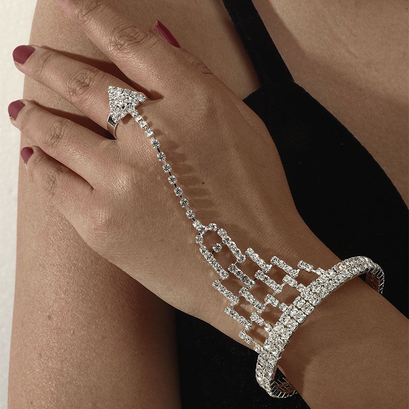 Fashion 2# Geometric Diamond Mittens Bracelet