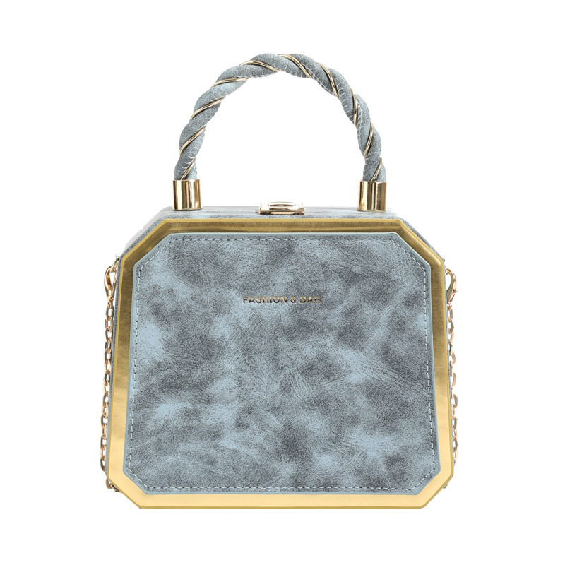 Fashion Silver Acrylic Square Large Capacity Crossbody Bag