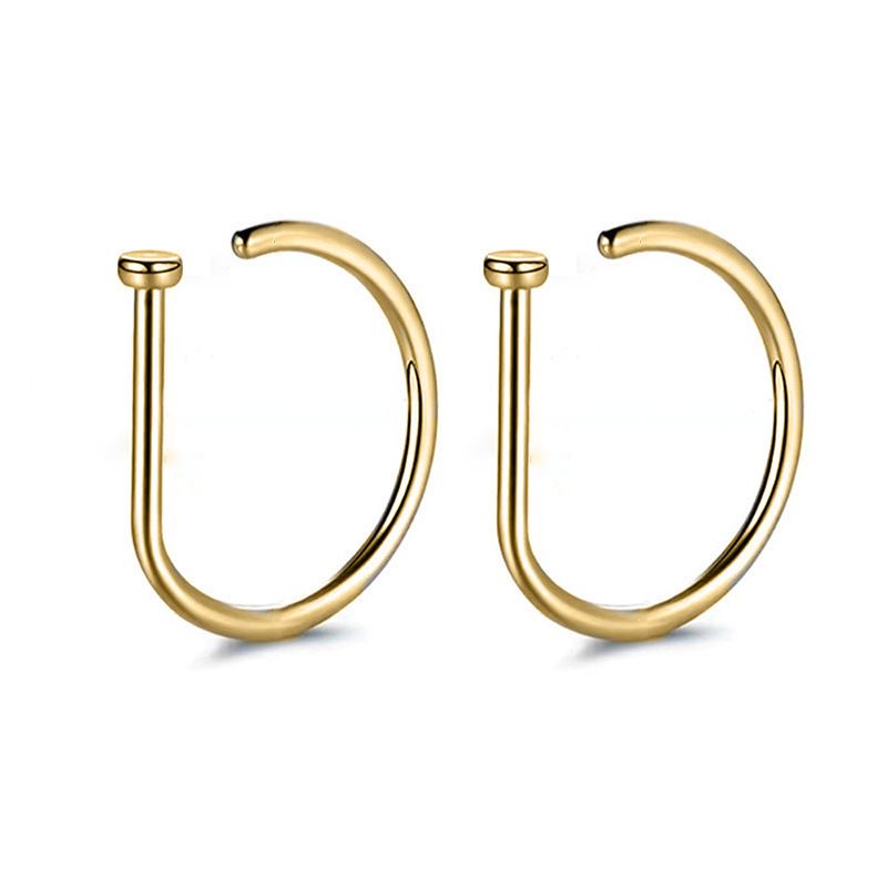 Fashion Gold Copper Geometric Nose Ring