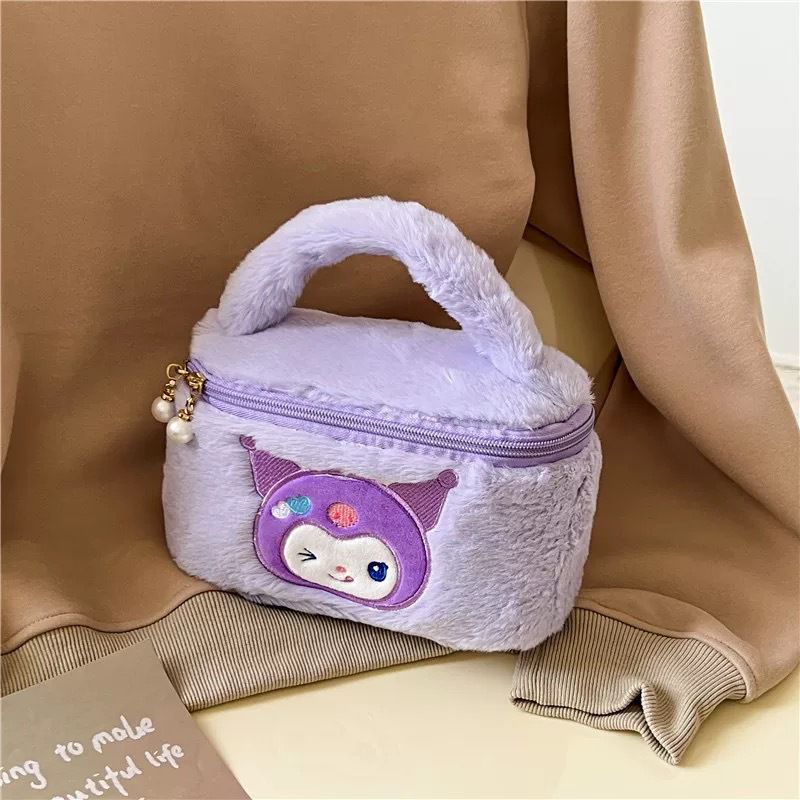Fashion Purple Kurome Bag Plush Cartoon Large Capacity Handbag