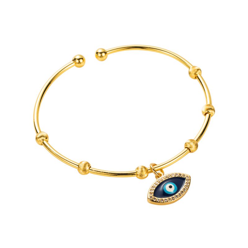 Fashion 1# Copper Diamond Oil Dripping Eye Bracelet