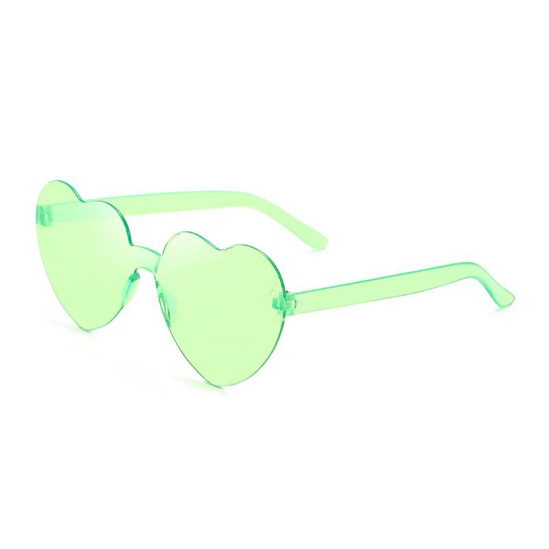 Fashion Fluorescent Green Pc Love Sunglasses