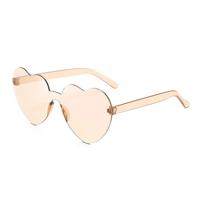 Fashion Light Tea Pc Love Sunglasses
