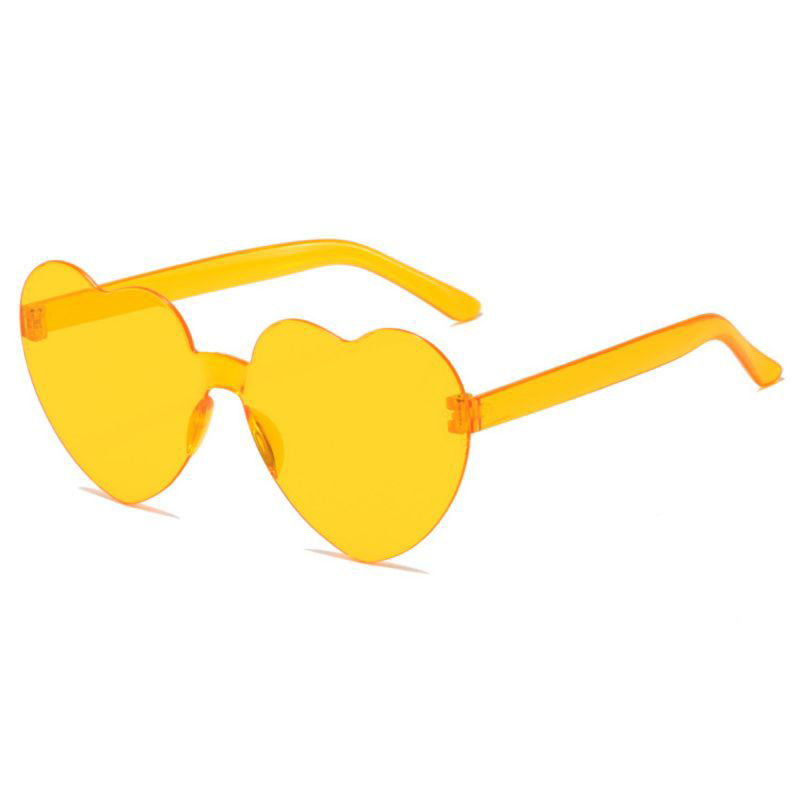Fashion Dark Yellow Pc Love Sunglasses