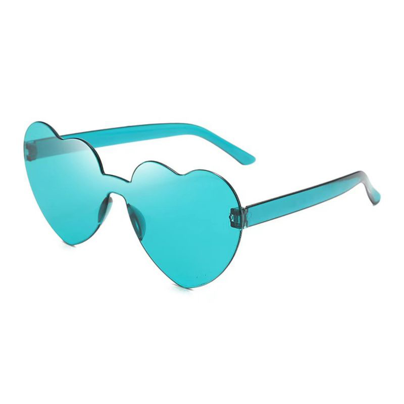 Fashion Deep Lake Blue Pc Love Sunglasses