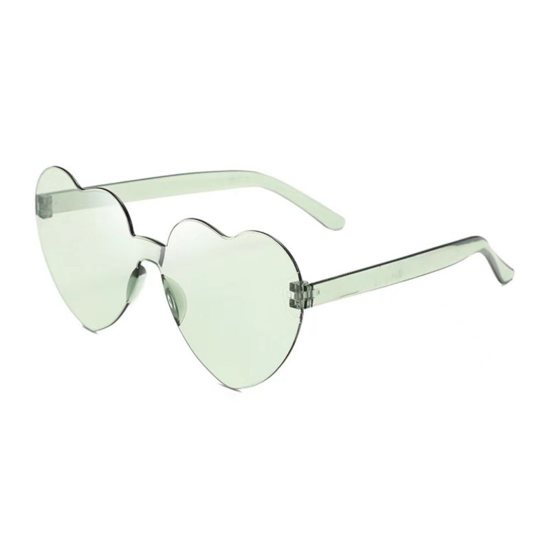 Fashion Jelly Green Pc Love Sunglasses