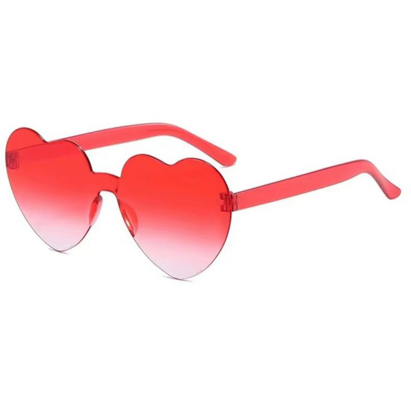Fashion Gradually Red Pc Love Sunglasses