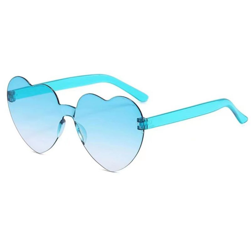 Fashion Gradual Lake Blue Pc Love Sunglasses