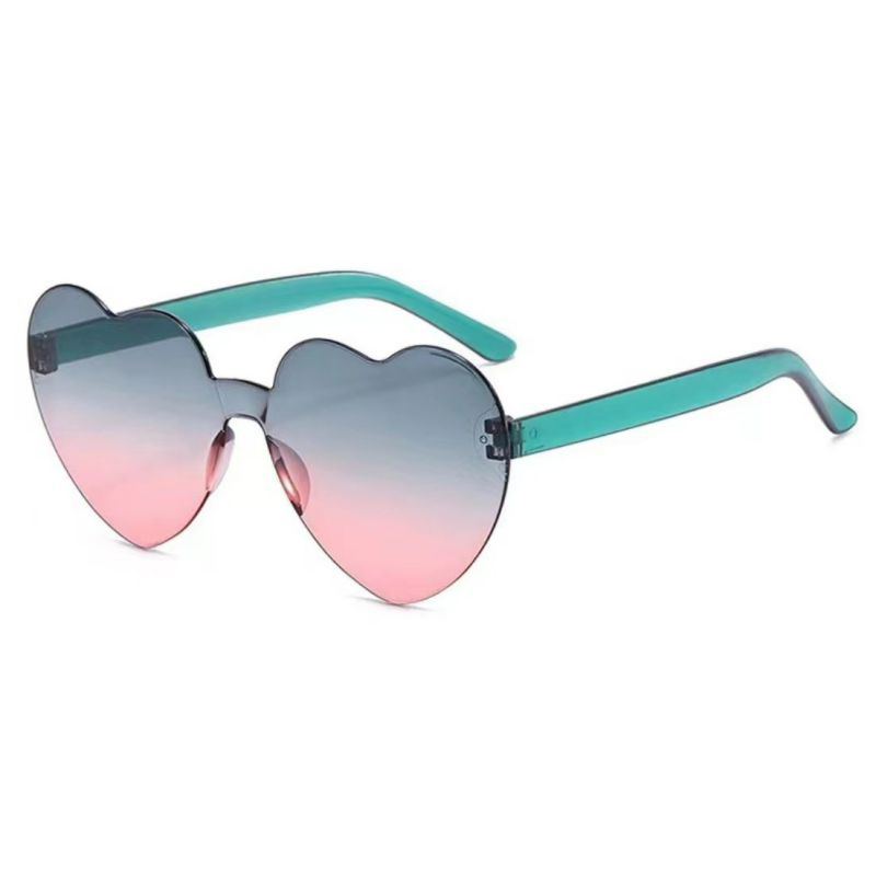 Fashion Green On Top And Pink On Bottom Pc Love Sunglasses