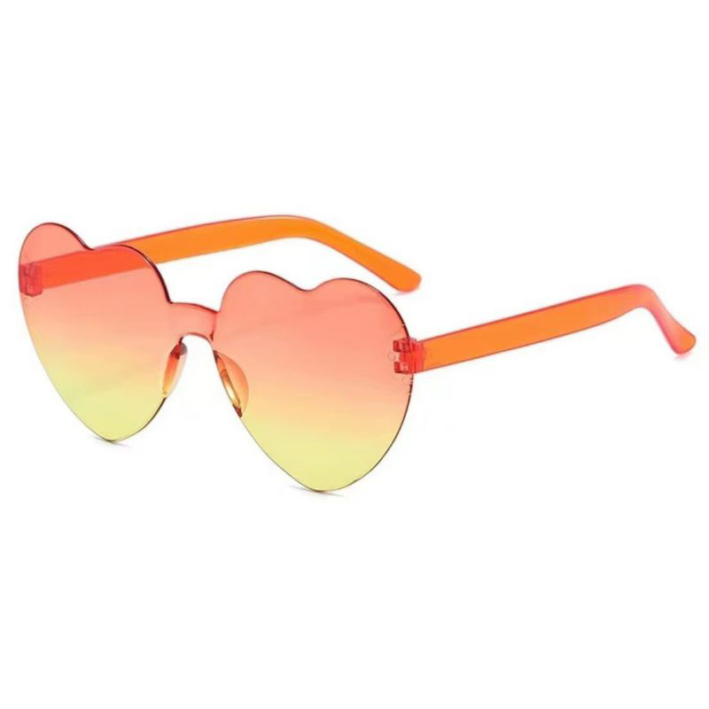 Fashion Orange On Top And Yellow On Bottom Pc Love Sunglasses