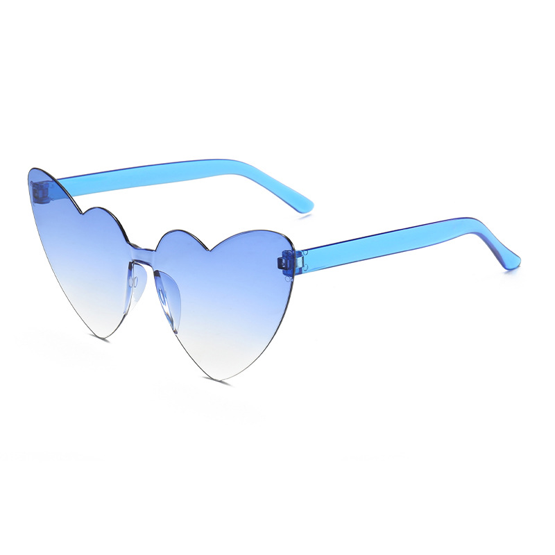 Fashion Gradient Blue Pc Love Sunglasses