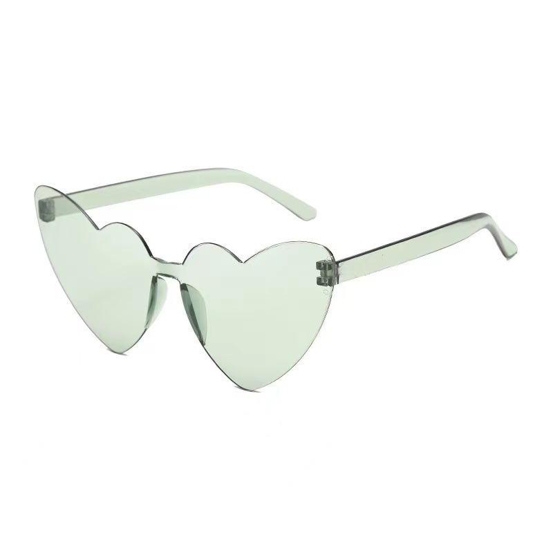 Fashion Jelly Green Pc Love Sunglasses