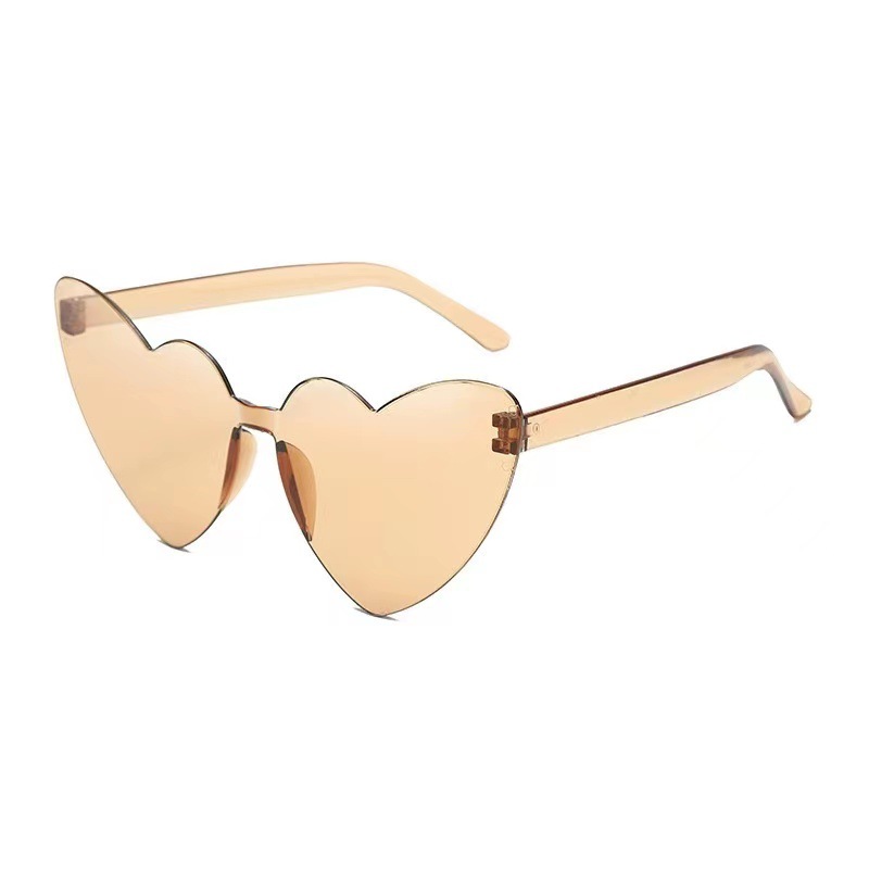 Fashion Light Brown Pc Love Sunglasses