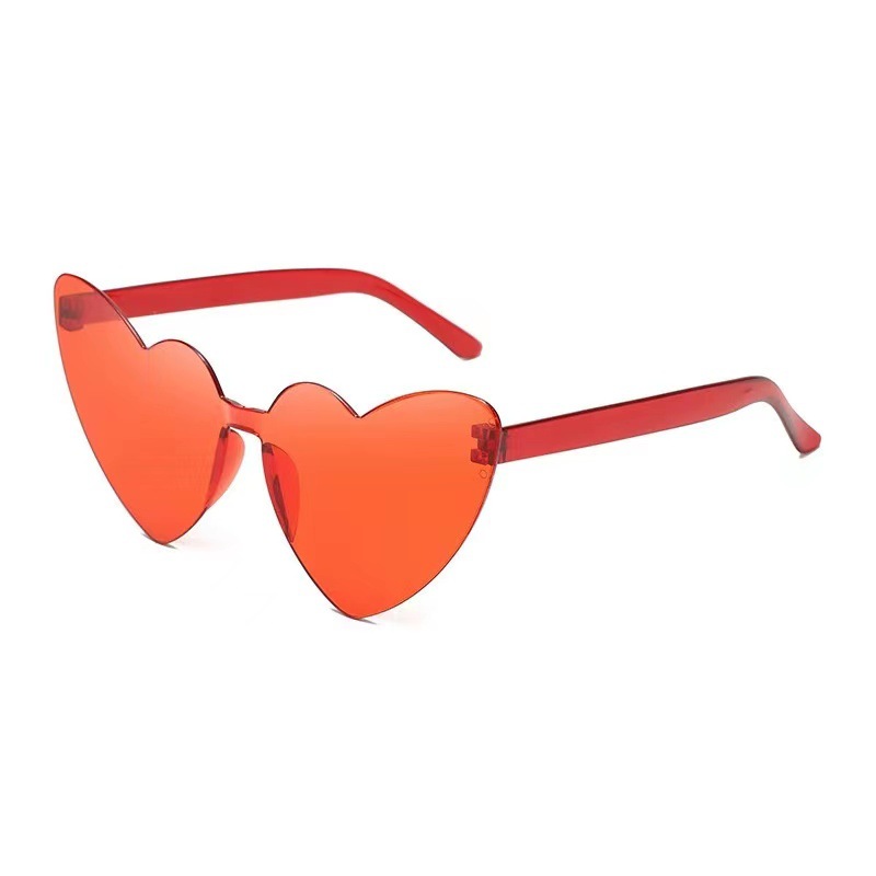 Fashion Coral Red Pc Love Sunglasses