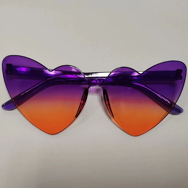 Fashion Purple Above And Orange Below Pc Love Sunglasses