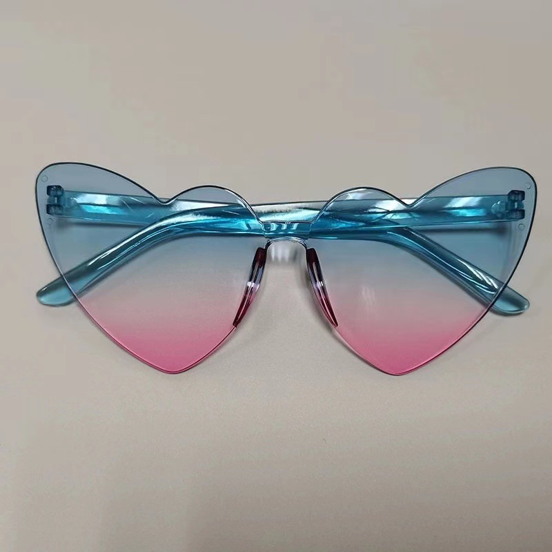 Fashion Blue On Top And Pink On Bottom Pc Love Sunglasses