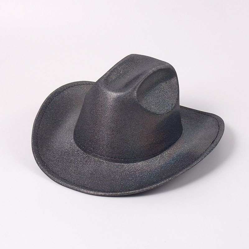 Fashion Dark Gray Pearlescent Laser--·-ridge Top Laser Cocked Jazz Hat