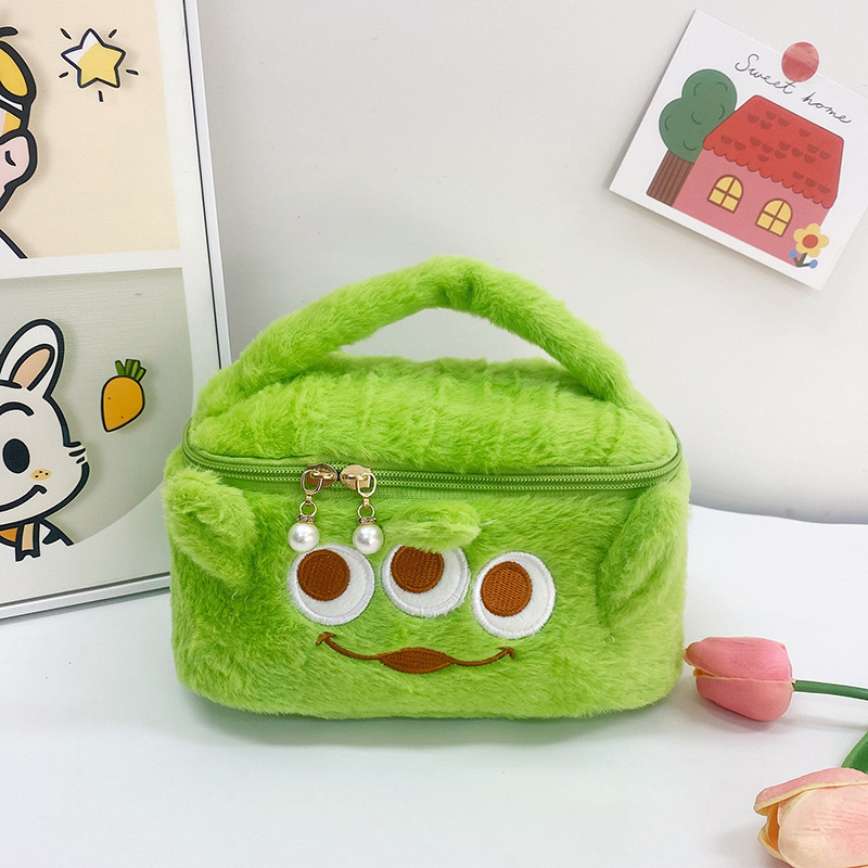 Fashion Three-eyed Boy Plush Cartoon Large Capacity Handbag