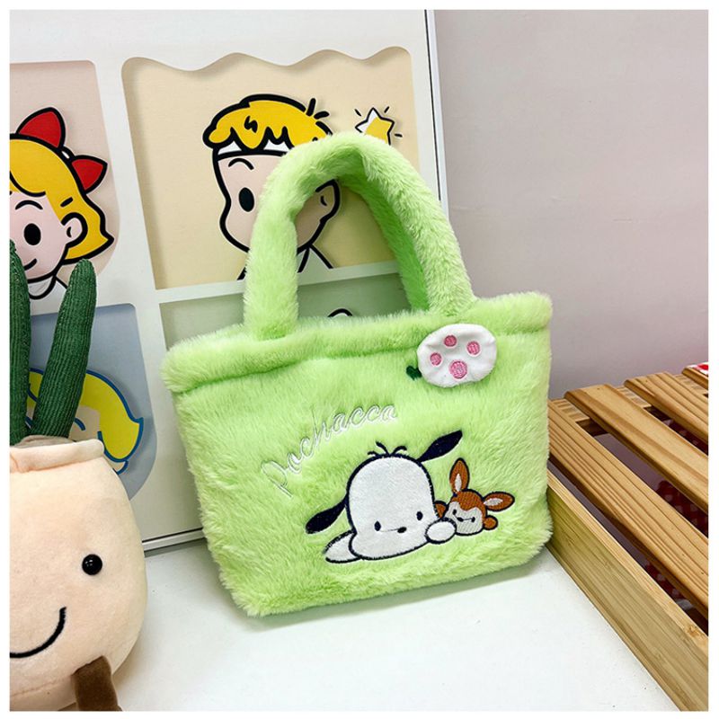Fashion Green Cartoon Large Capacity Children's Handbag