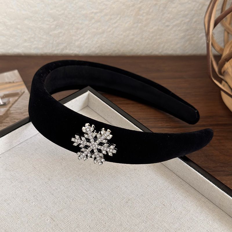 Fashion D Snowflake Headband Alloy Diamond Snowflake Headband