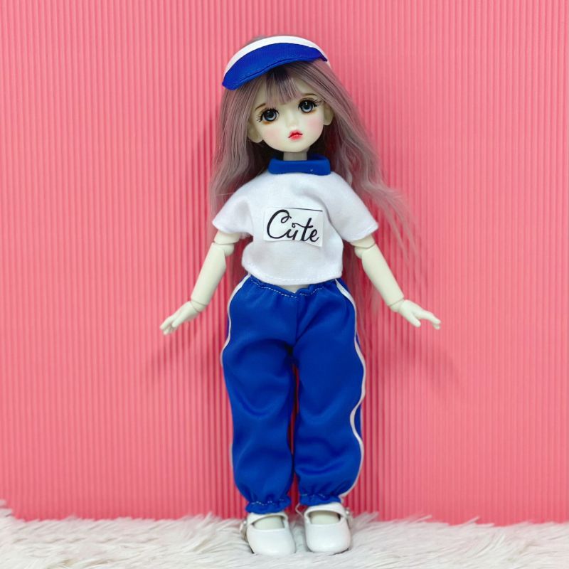 Fashion 13# Polyester Cartoon 20cm Doll Cotton Doll Clothes Set  Cloth