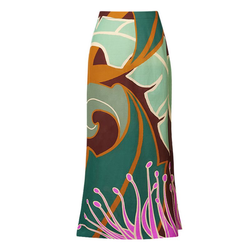 Fashion Wrap Skirt Polyester Printed Beach Skirt