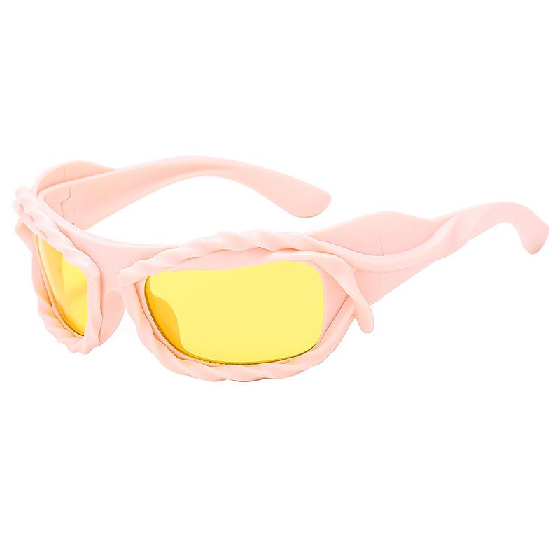 Fashion Pink Frame Porn Film Pc Special-shaped Sunglasses