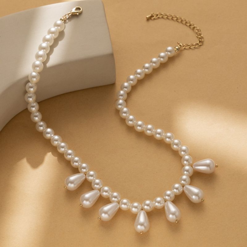 Fashion White Pearl Bead Necklace