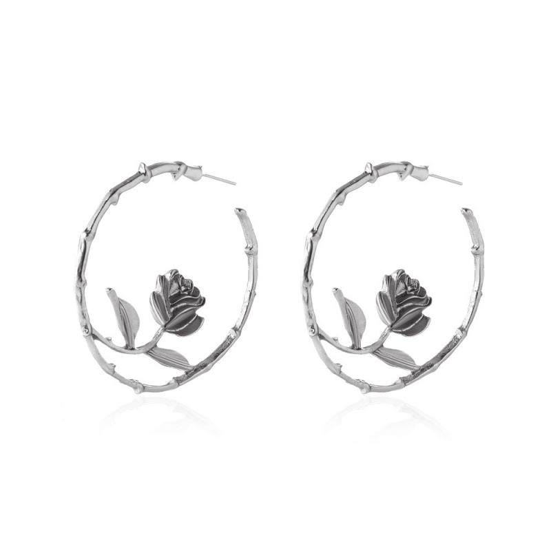 Fashion 14# Alloy Geometric Round Flower Earrings