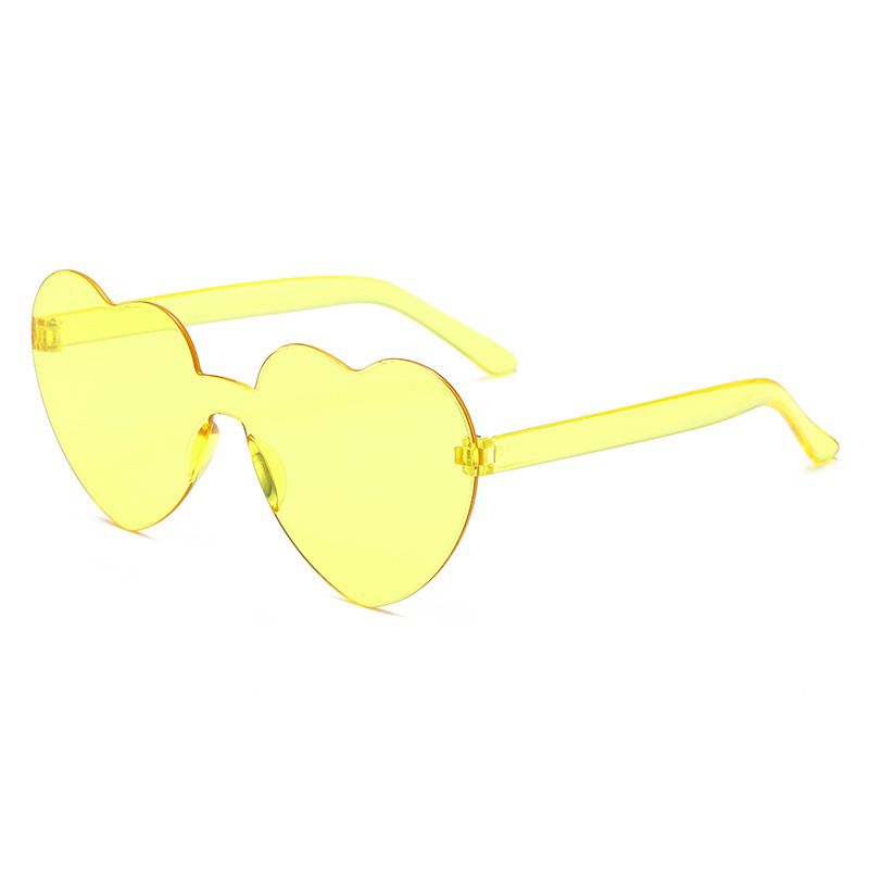 Fashion Lemon Light Yellow Pc Love Sunglasses
