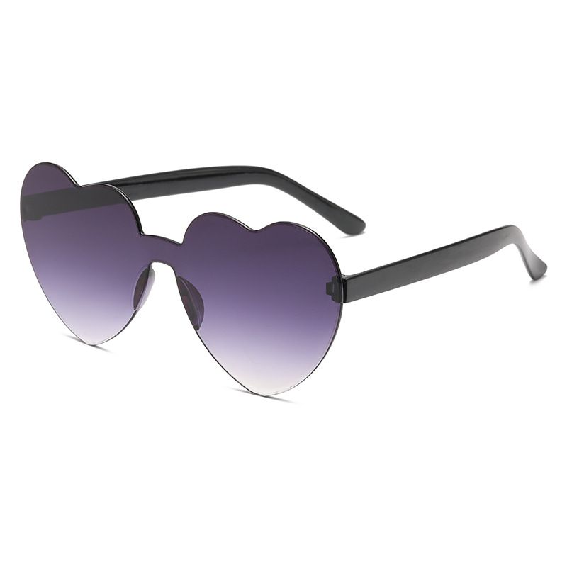Fashion Gradient Gray Pc Love Sunglasses