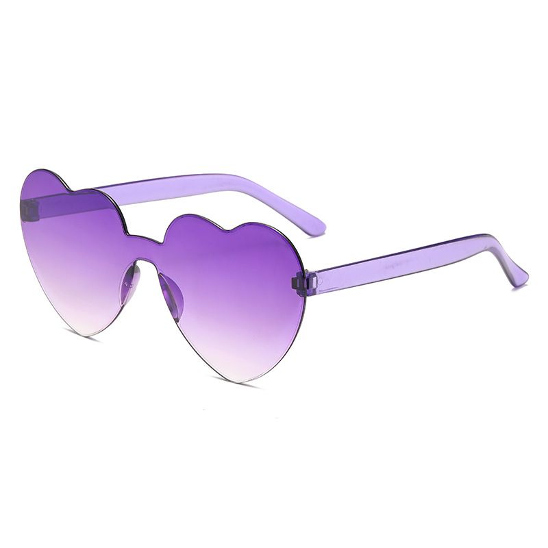 Fashion Gradient Purple Pc Love Sunglasses