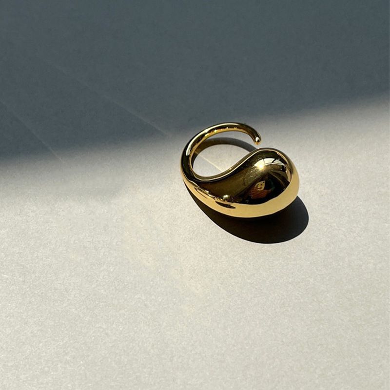 Fashion Gold Metal Drop Open Ring