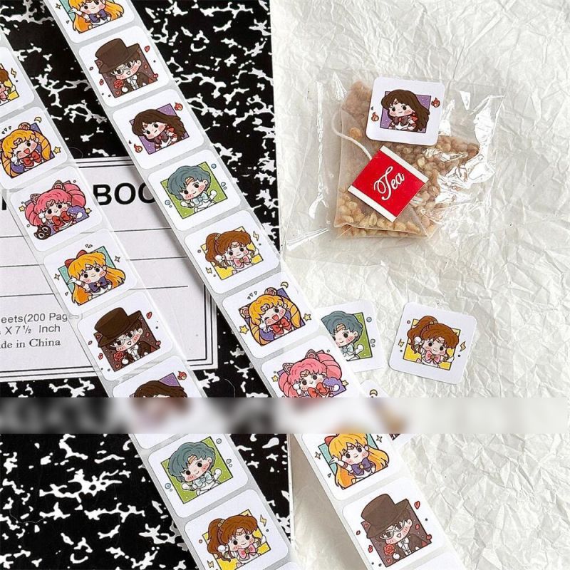 Fashion Sailor Moon Stickers [1 Volume/500 Stickers] Paper Printed Pocket Material Dot Stickers