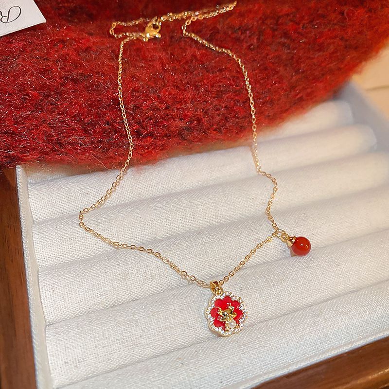 Fashion 7# Necklace-gold Zircon Oil Drop Dragon Necklace