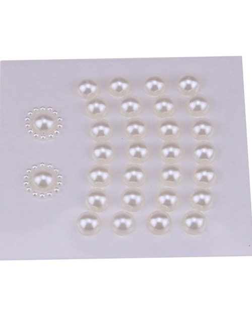 Fashion Qingpingle Same Style Geometric Pearl Adhesive Free Nail Art Sticker