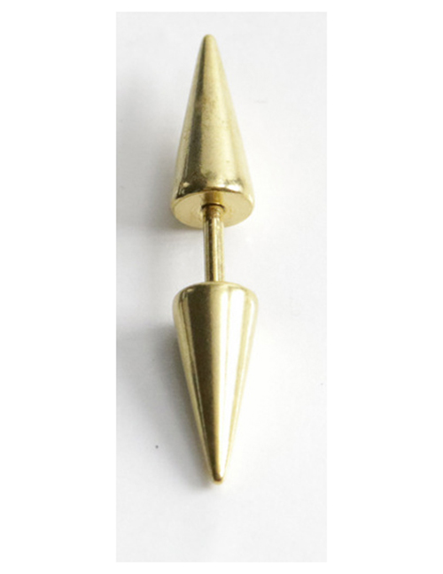 Fashion Golden Single Titanium Steel Pointed Cone Piercing Nipple Ring (single)