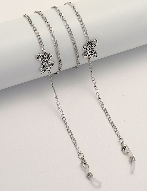 Fashion Silver Metal Butterfly Glasses Chain