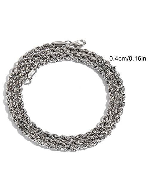 Fashion 7 4mmx70cm Metal Twist Chain Necklace