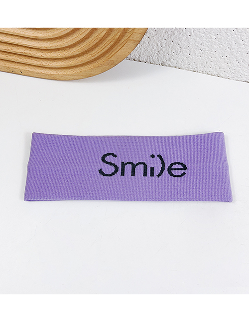 Fashion Purple Polyester Letter Elastic Headband