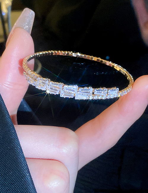Fashion 14#bracelet-gold Zircon Geometric Zirconia Bracelet