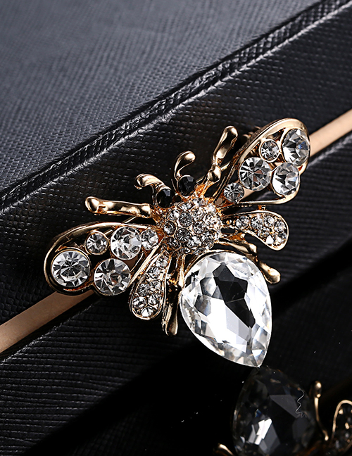 Fashion Bee Alloy Diamond Bee Brooch