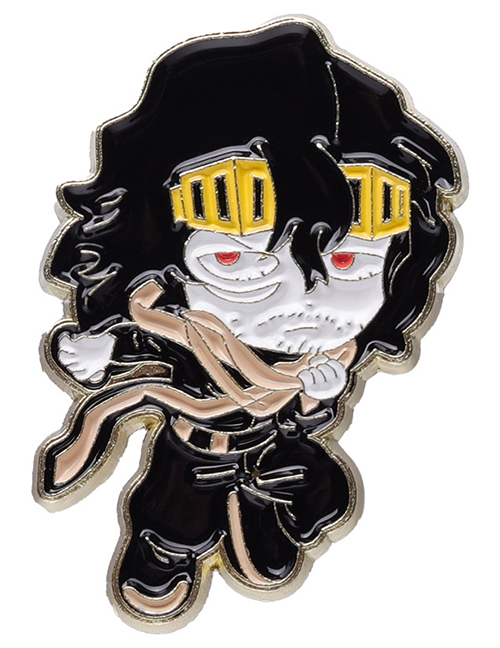 Fashion Black Alloy Anime Character Brooch