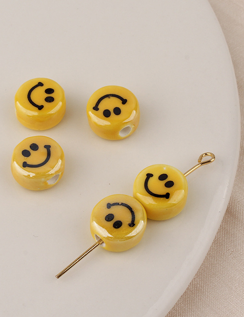 Fashion 5#12mm Smiling Face (one) Smiley Ceramic Bead Beading Accessory